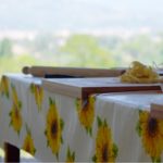 table prepped for italian cooking class