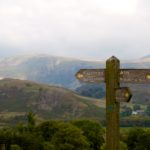 signpost in the lake district