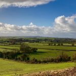 green rolling hills in somerset