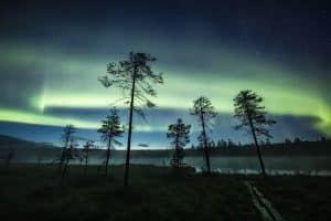 Lapland Northern Lights lighting up the sky