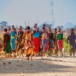 women in traditional tribal dress kenya