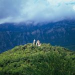 church on a hillside in montenegro