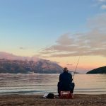 man fishing in montenegro