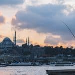 man fishing in istanbul