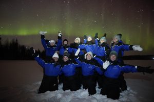 people on a fam trip in lapland