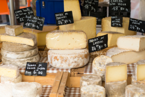 Stall of cheese in Monteverde, Costa Rica