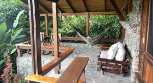 Aguila de Osa in Drake bay swinging hammock in Costa Rica