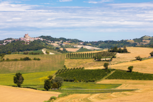 Rolling hills in the Italian countryside