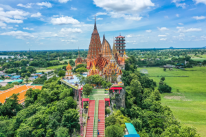 temple in Kanchanaburi in Thailand 