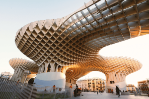 Metropol Parasol a mushroom like structure that sprawls over Seville in Spain