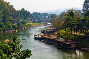 image of the winding river kwai in thailand