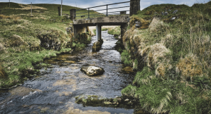 River running through the welsh countryside on a UK wellness break