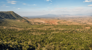 The great rift valley in Kenya, shot over vast landscape